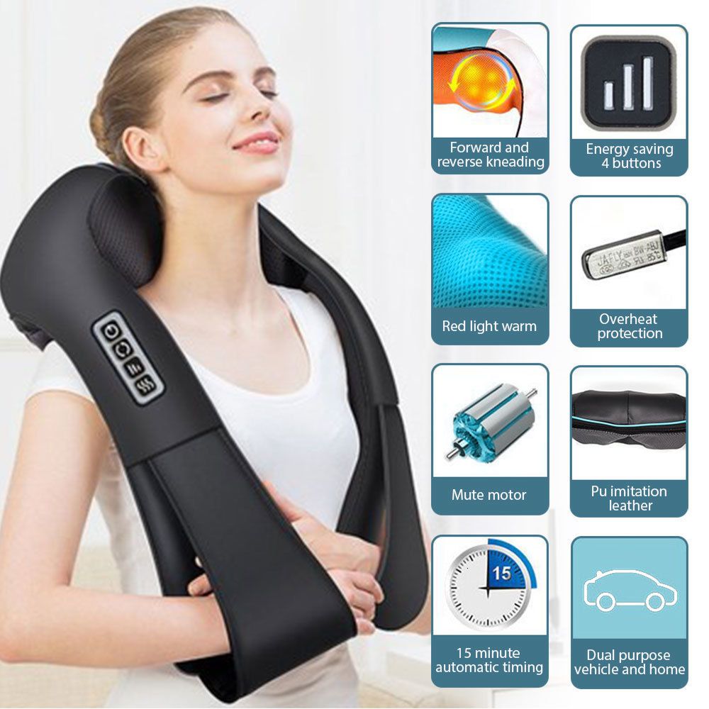 Shiatsu Neck Shoulder Massager Electric Back Massage with Heat Deep  Kneading Tissue Cervical Massage Shawl of Neck Kneading - China Massage  Shawl, Shawl Massager