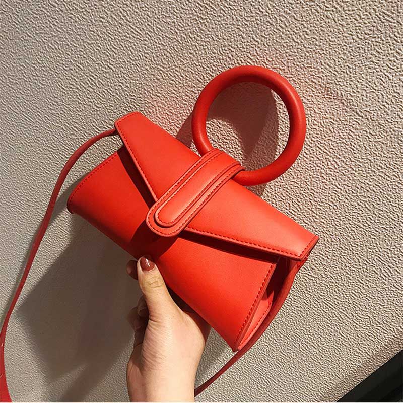 Red shoulder bag