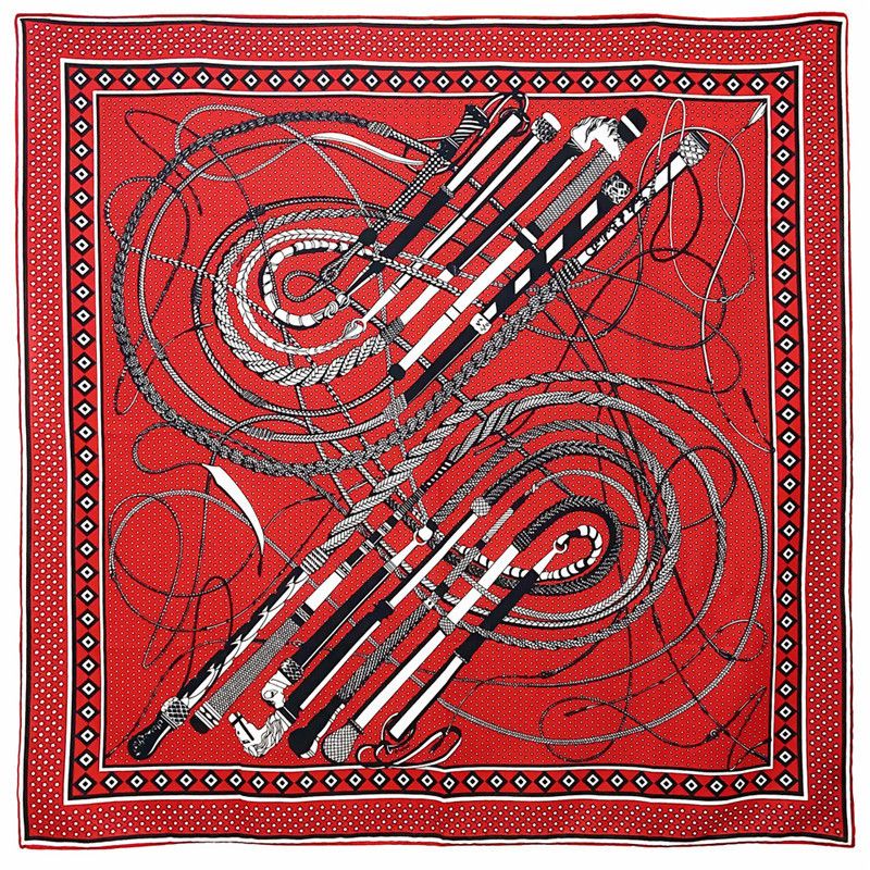 Cadena roja-135 cm x 135 cm