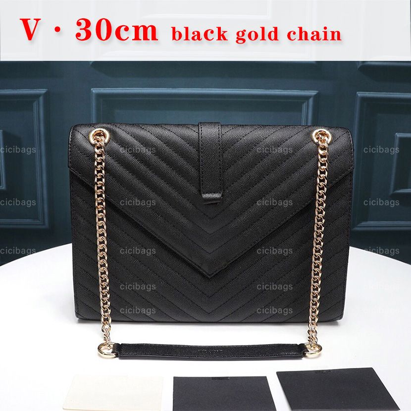 V-30cm Black Gold Chain