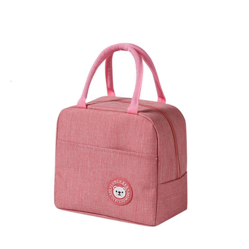 ピンクのランチバッグ