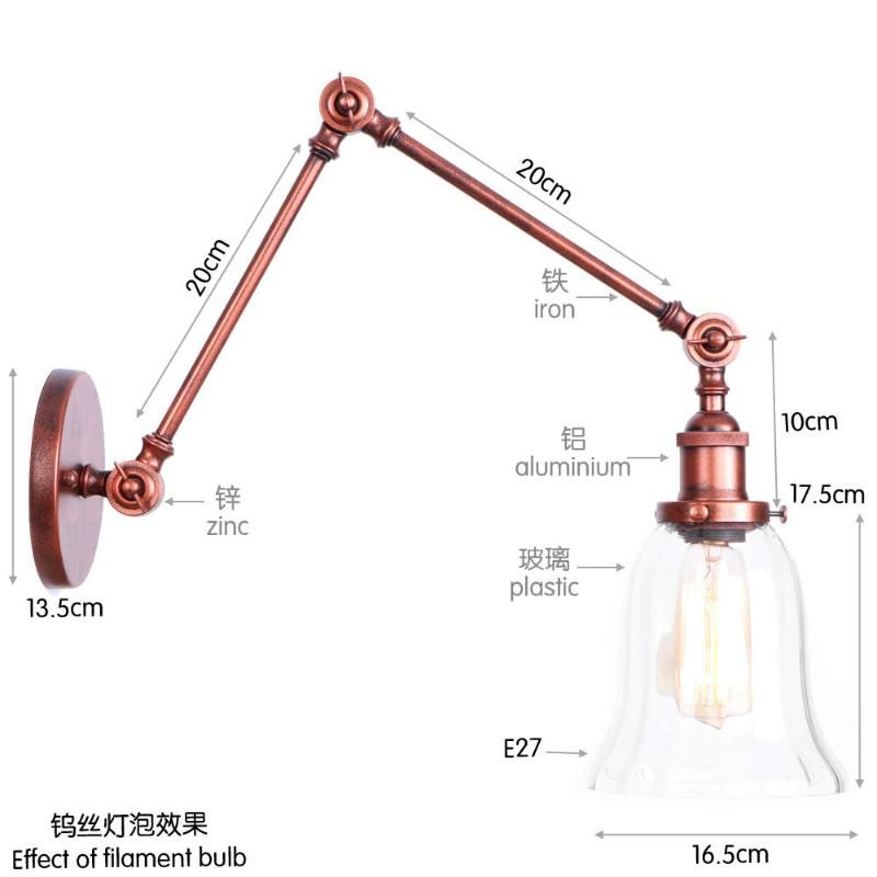 E ba07l rouille avec ampoule LED