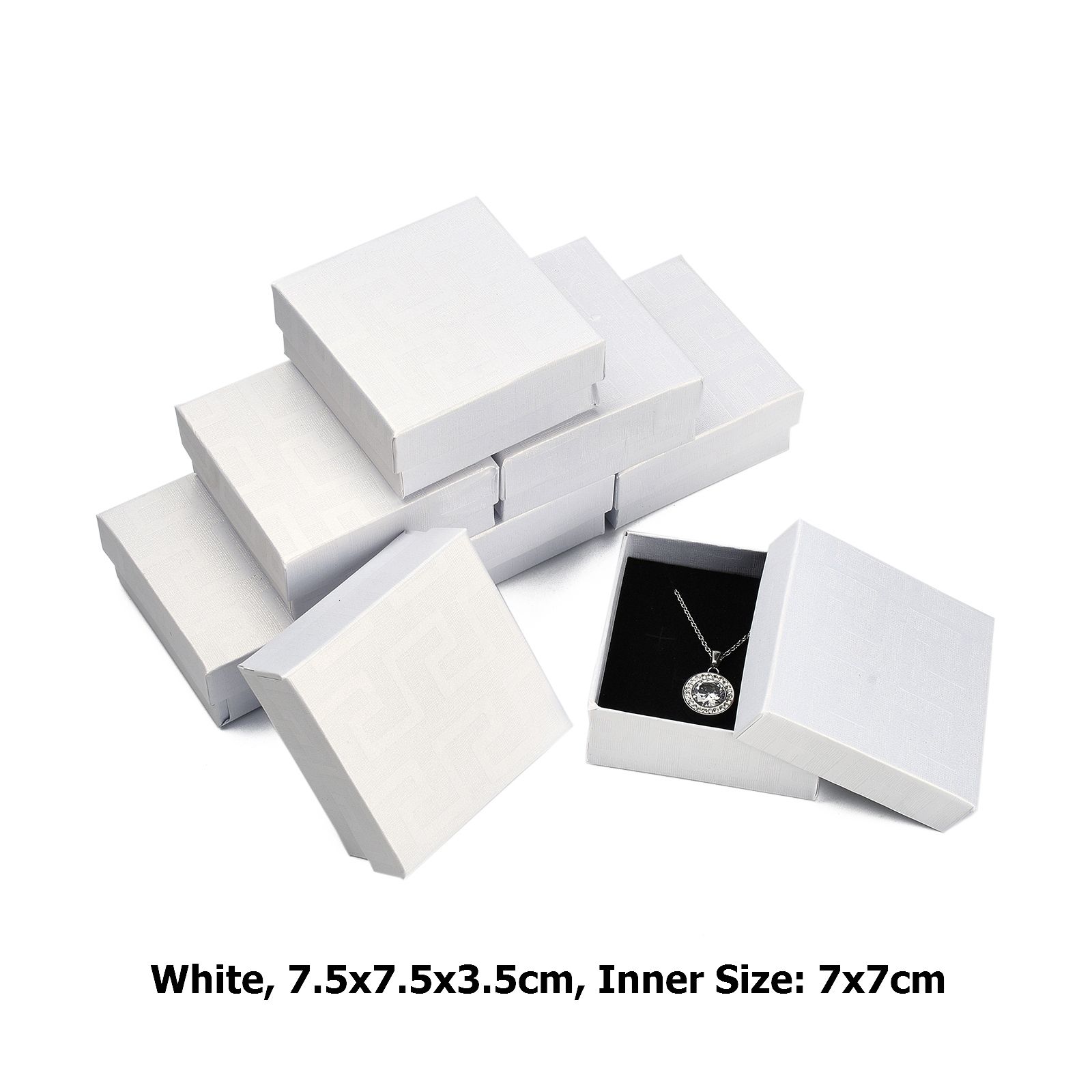White 7.5x7.5x3.5cm