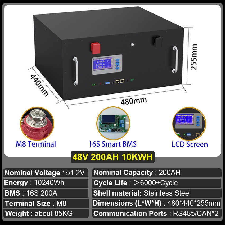 51.2V 10kWh 200AH