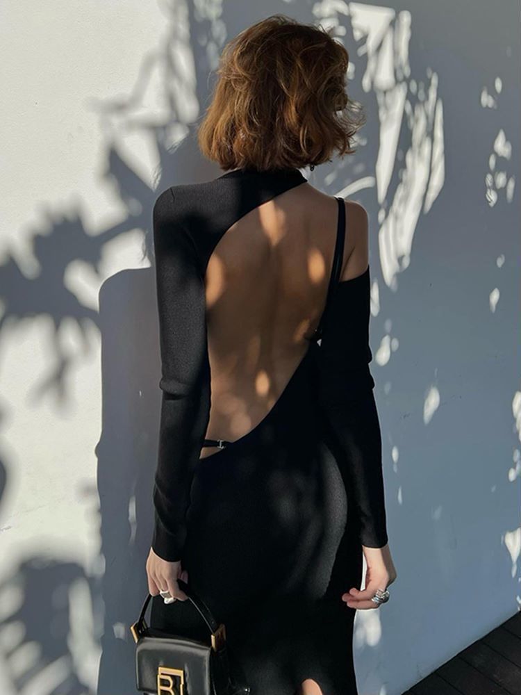 black long dress