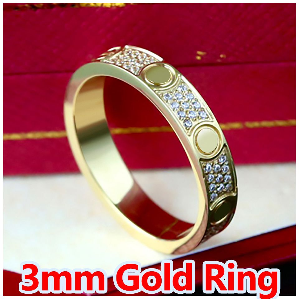 3mm Gold With 2Diamond Ring