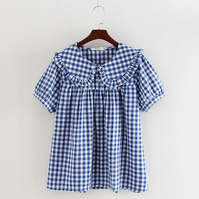 blue short sleeve