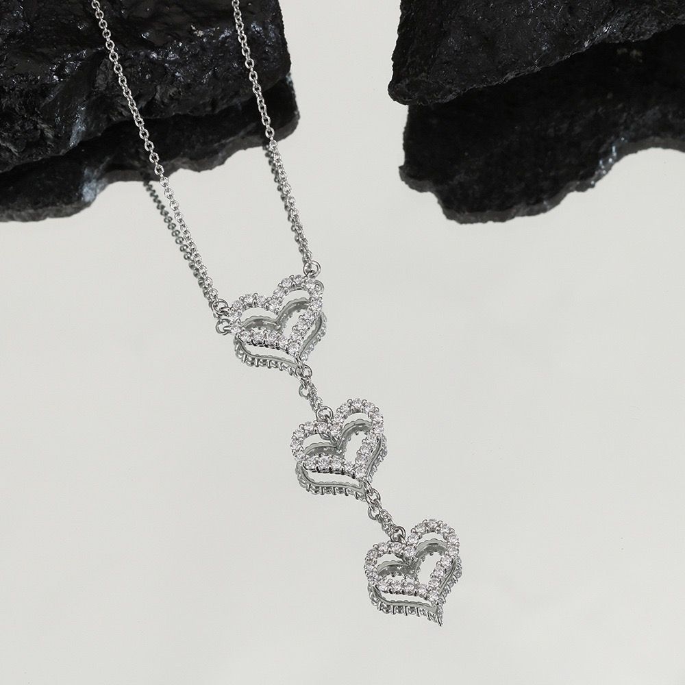 Three Love Heart Silver