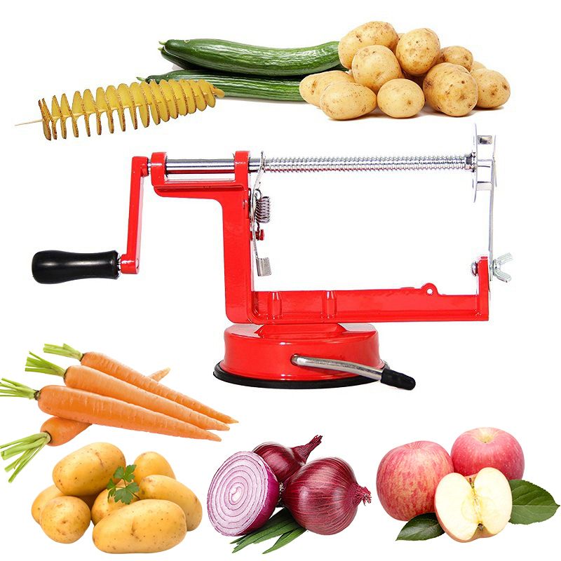 Potato Spiral Slicer Cutter Twisted Manual Vegetable Steel Stainless Fry  French