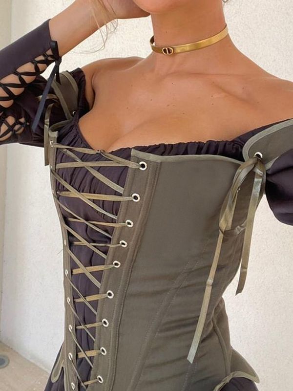 Army Green Corset