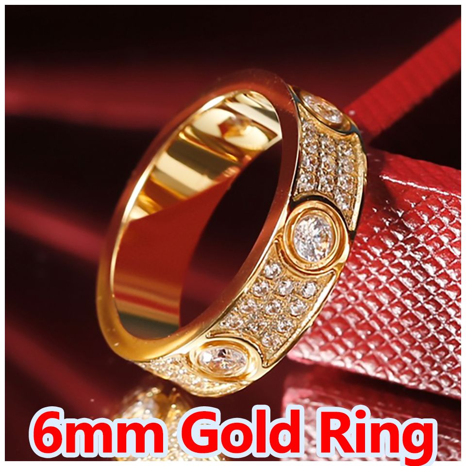 6mm Gold Ice Out Ring