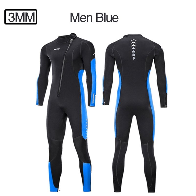 men wetsuit blue