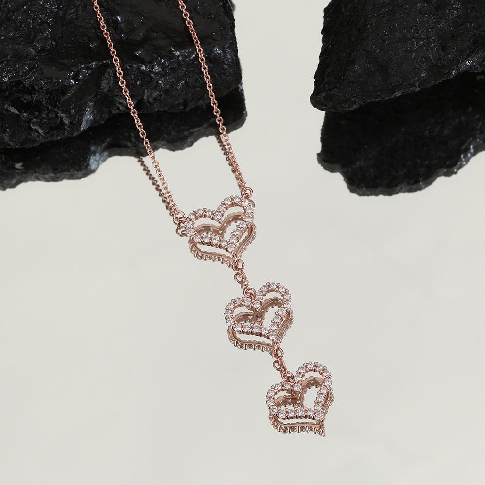 Three Hearts Rose Gold