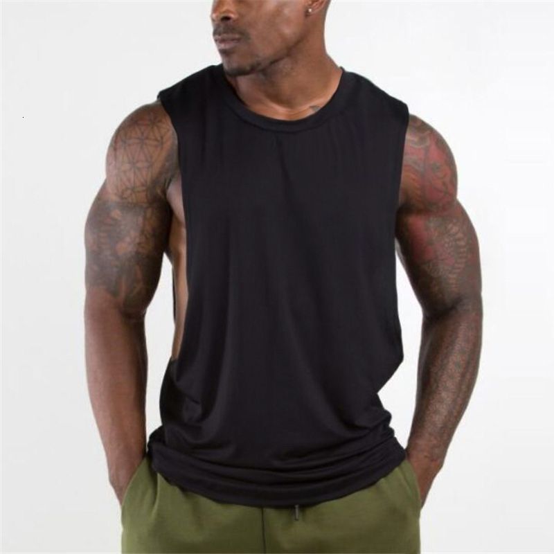 Sleeveless Shirt New Brand Clothing Men Vest Muscle Fitness Sleeveless Shirt