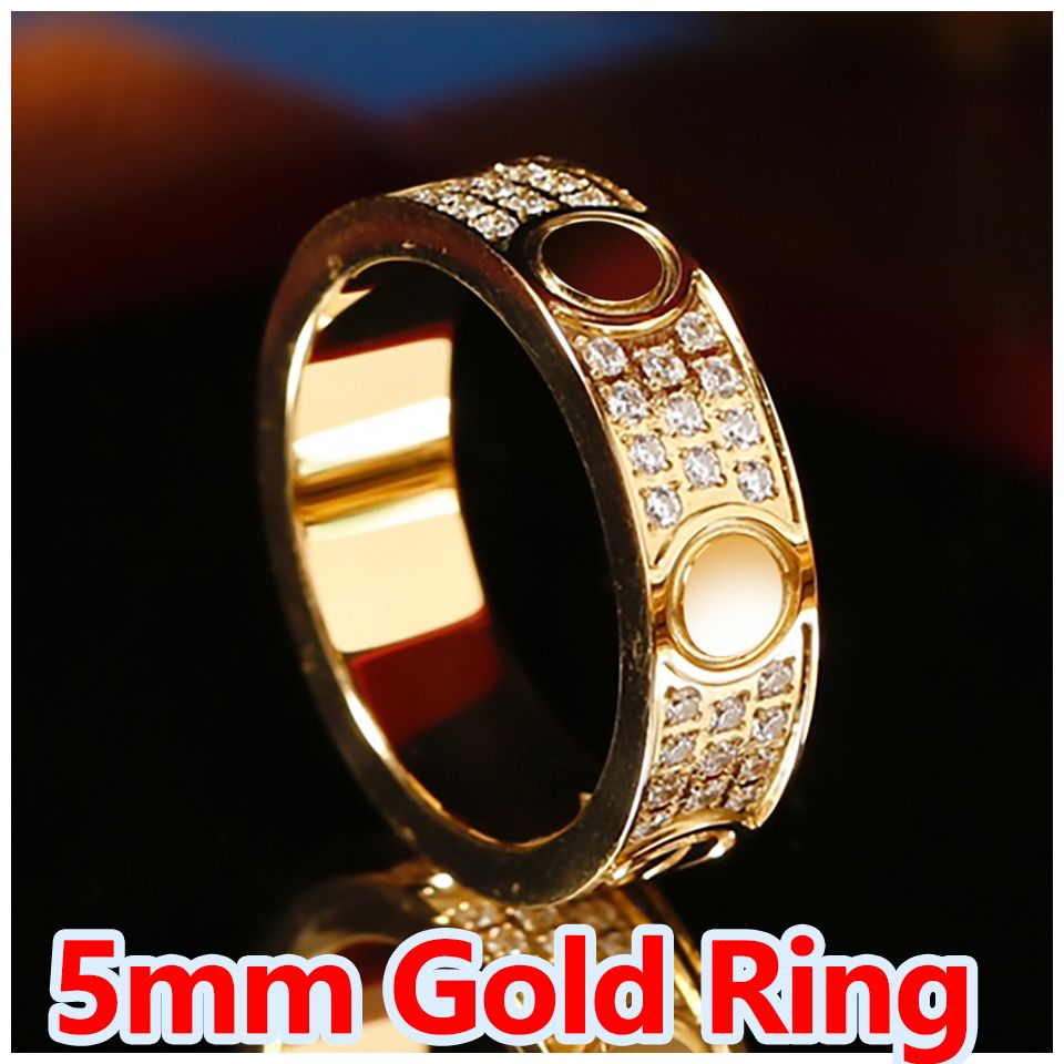 5 mm guld med 3diamond ring