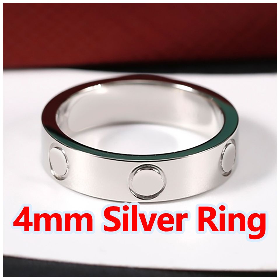 4mm Silve Without Diamond Ring