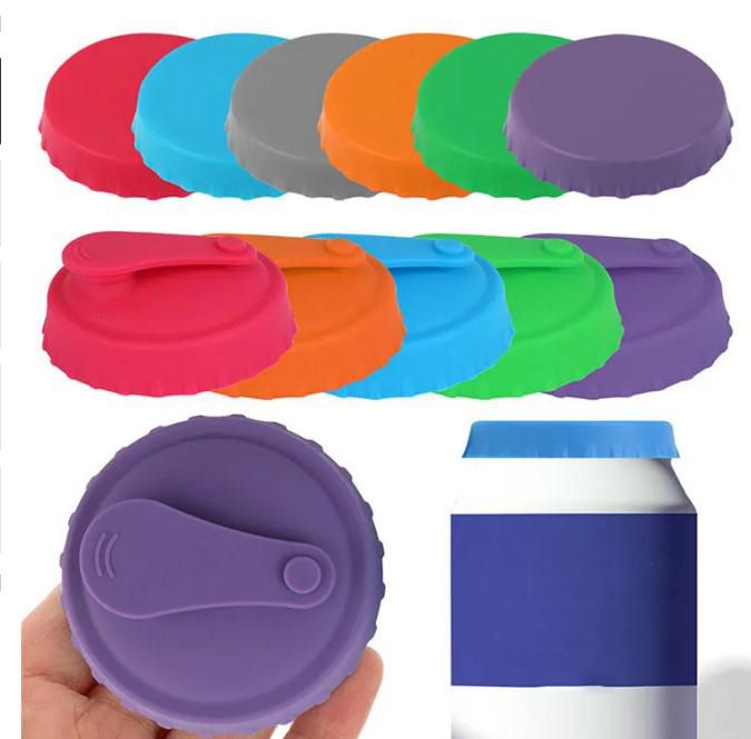 Beverage Can Covers, Reusable Leakproof Drink Can Lids Protector