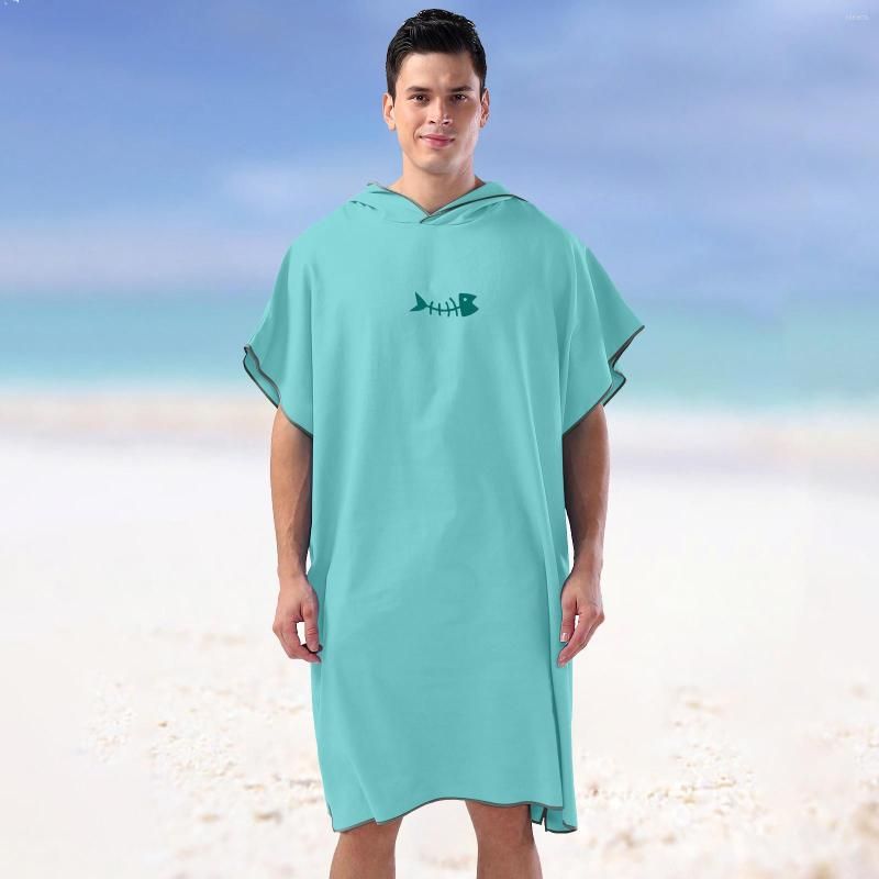 Surf Poncho Changing Towel Robe for Adults Men Women, Hooded