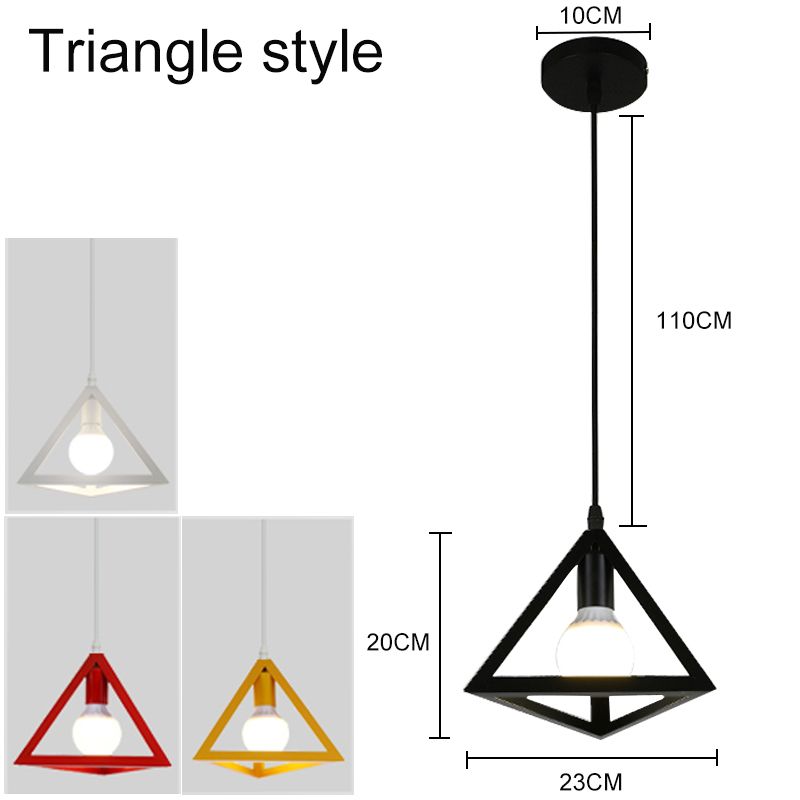 B-Triangle Style Black No Bulb-E27