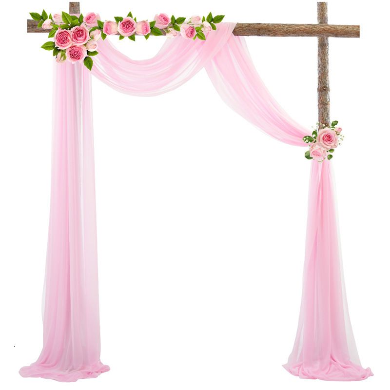 pink arch drape