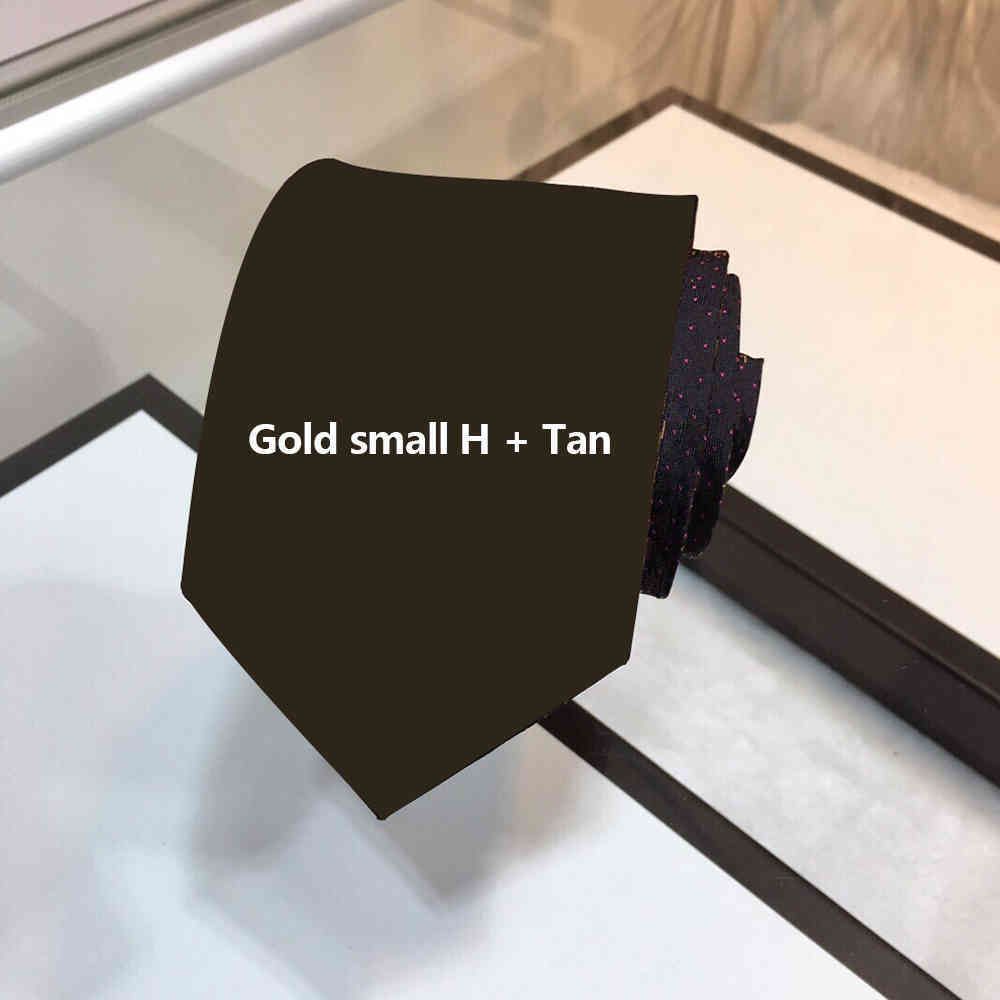 Small gold H tan