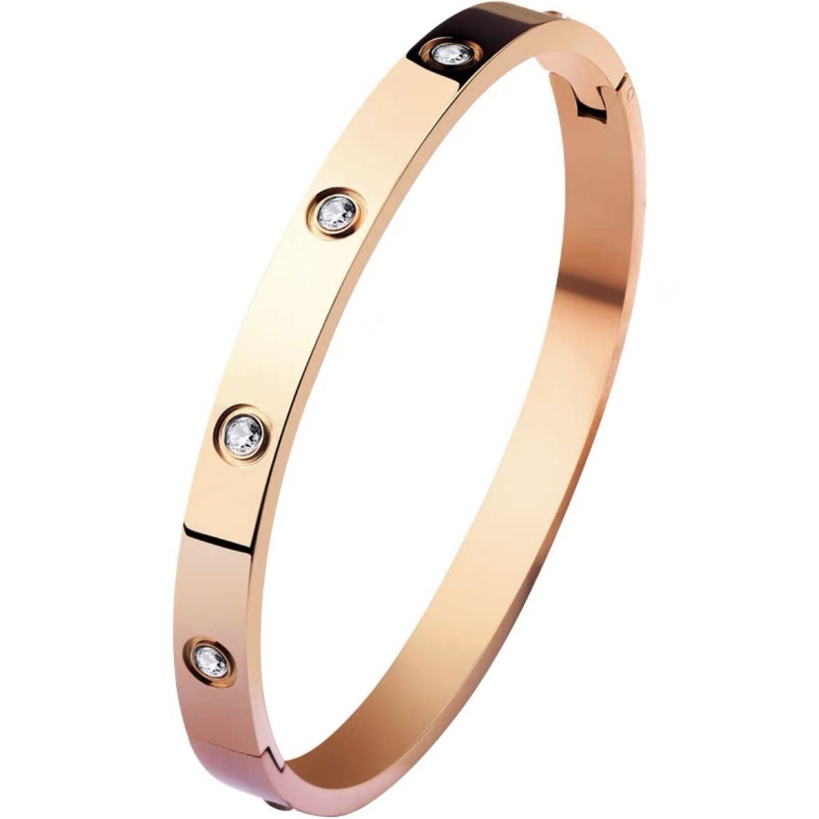 women rose gold full diamond