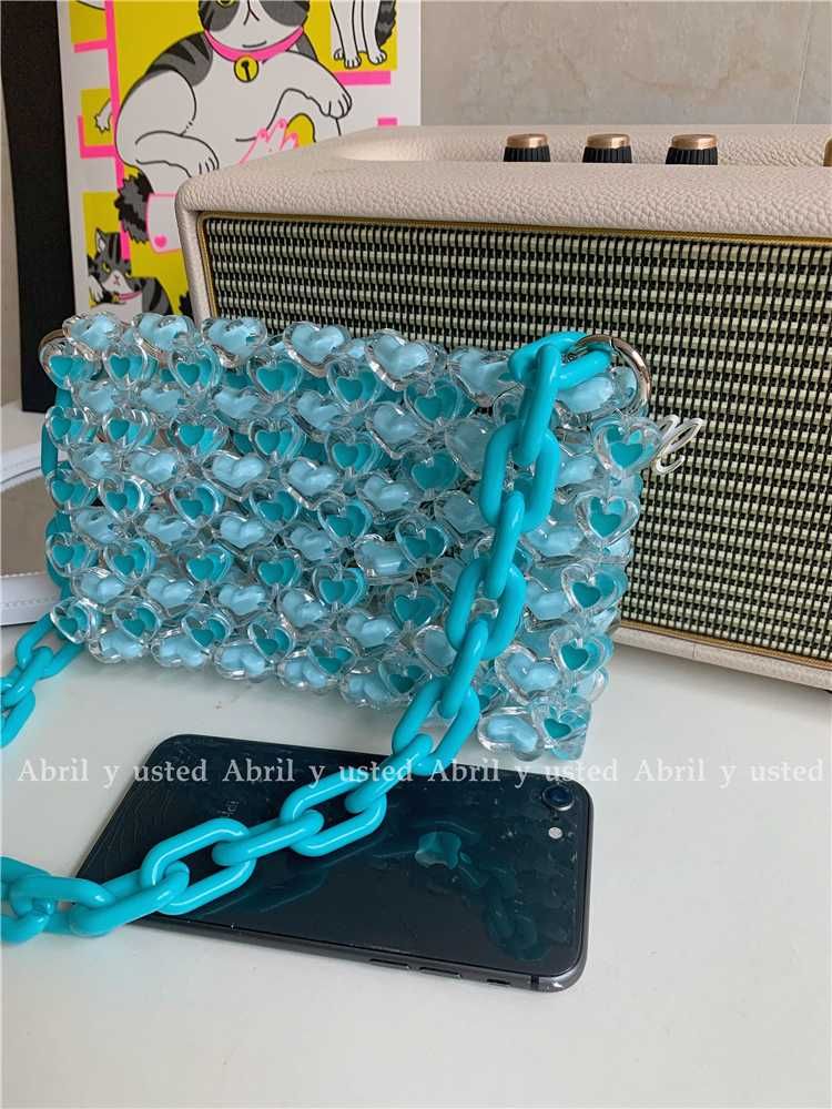 blue shoulder bag