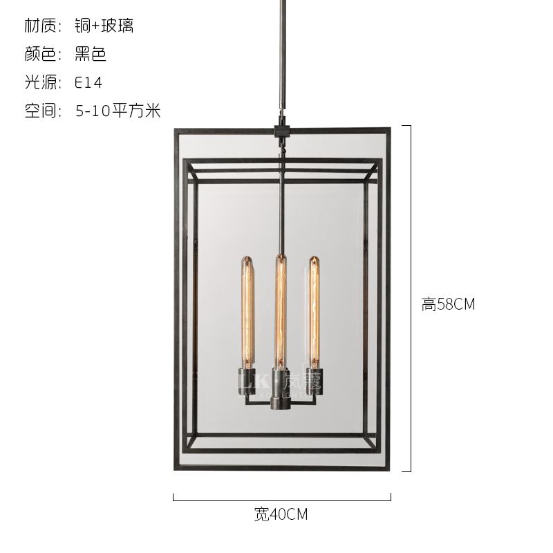 ブラックL40 x W40 x H58cm暖かい黄色