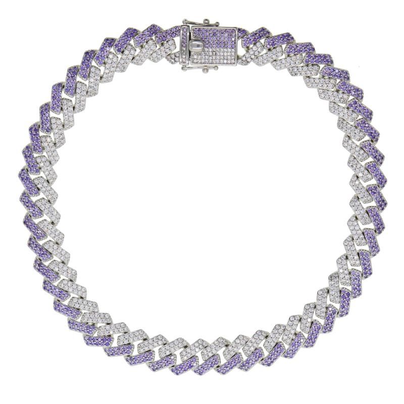 silver white purple 46cm