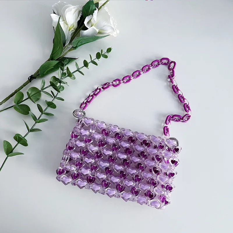 purple shoulder bag