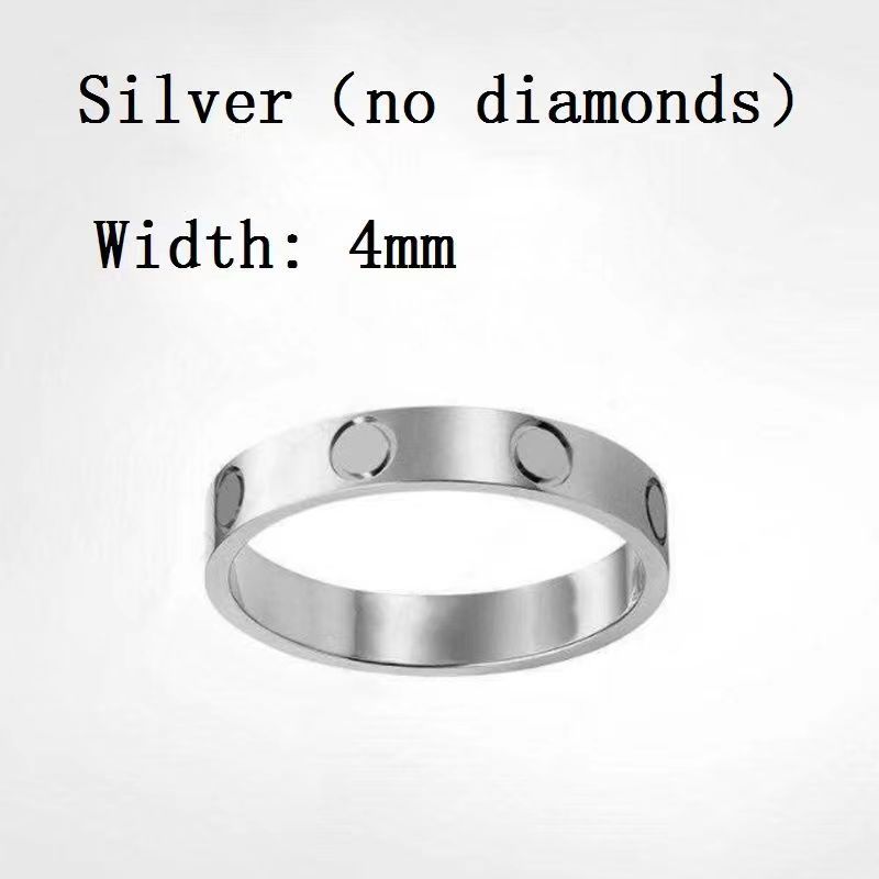 4mm Silver without diamond