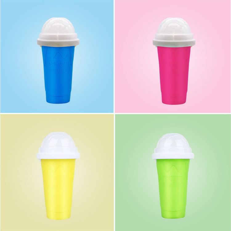 Eco-Friendly Plastic Ice Cream Squeeze Cup with Lid Food Grade Silicone  Frozen Slushy Maker DIY Smoothie Cup Pinch Cups - China Bottle and Cup  price