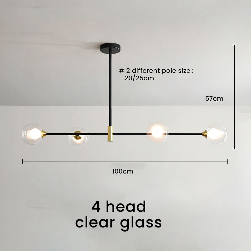 4 Head Clear Glass Warm White