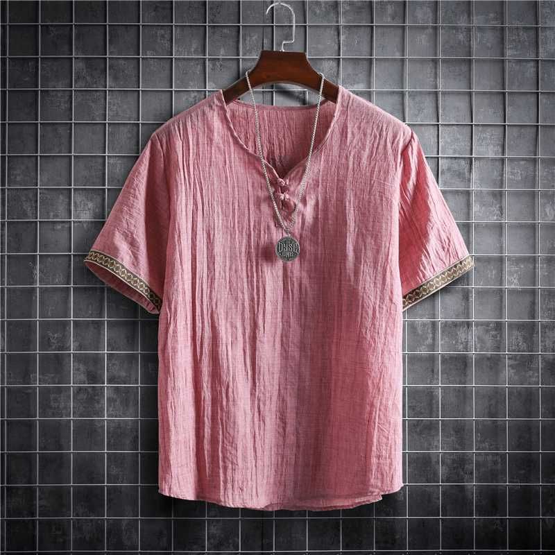 Blouse rose pour hommes