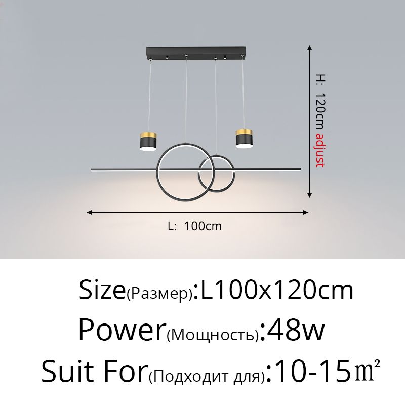 جولة سوداء L100cm بارد أبيض لا بعد