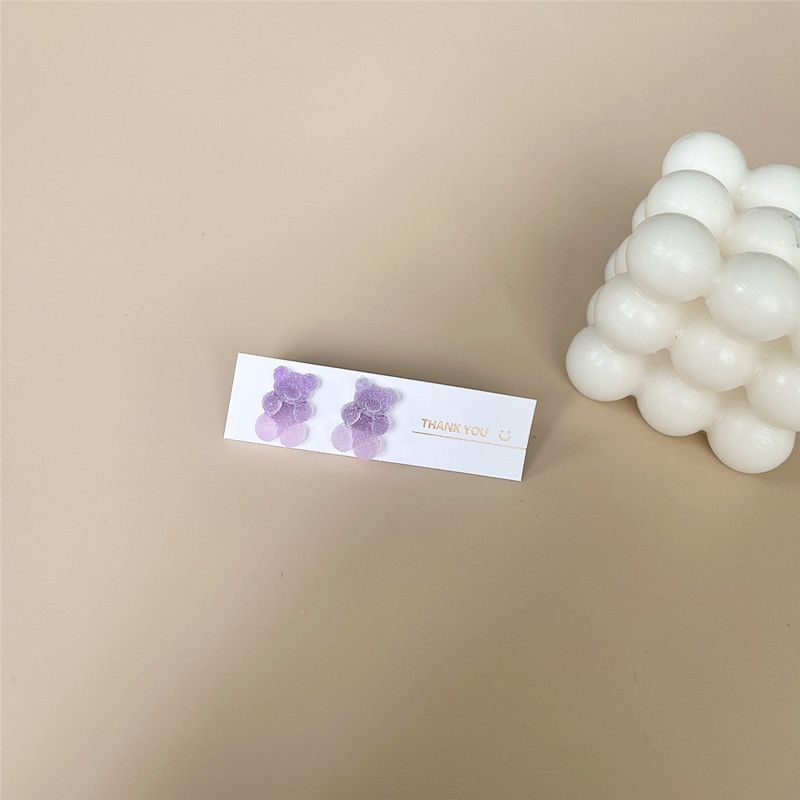 purple stud earrings