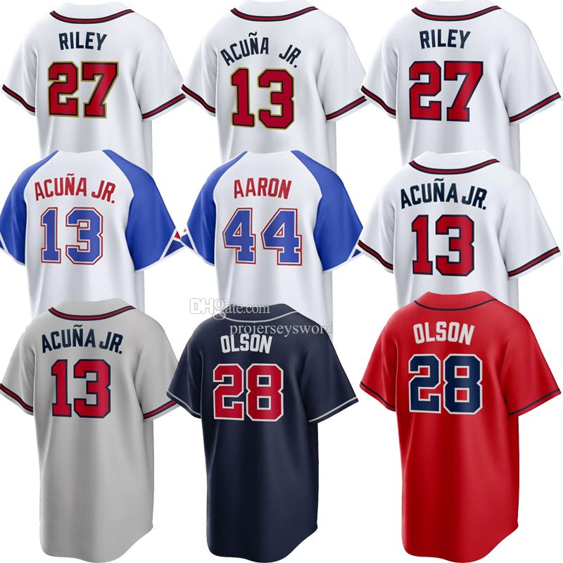 Austin Riley 2023 City Connect Jerseys Ronald Acuna Jr. Spencer Strider  Travis DArnaud Max Fried Marcell Ozuna Eddie Rosario Ozzie Albies Sean  Murphy Harris II Jersey From Projerseysword, $16.49