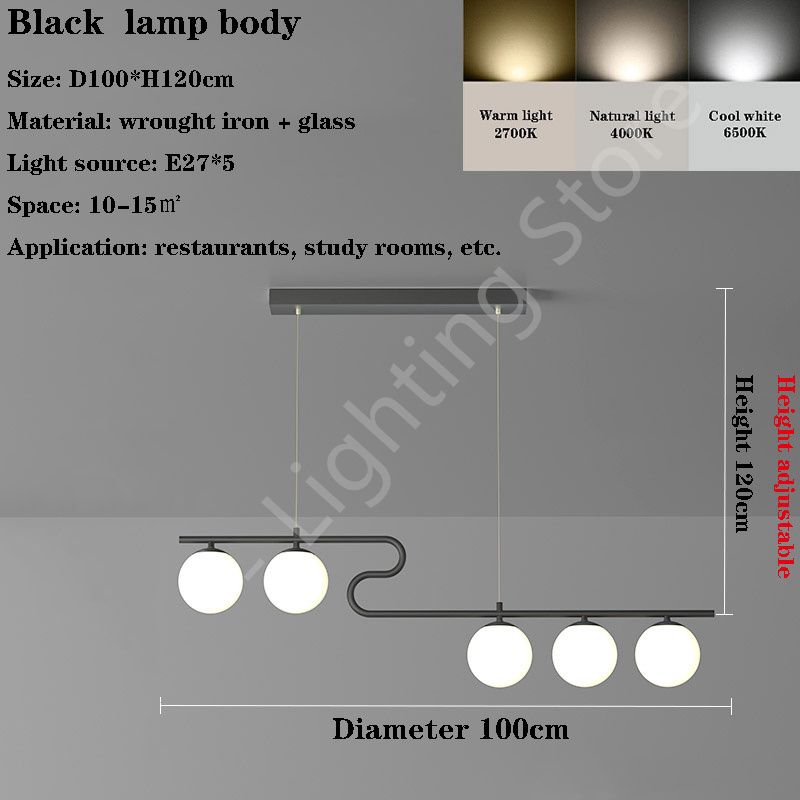 Black-L100cm暖かい光はリモートなし