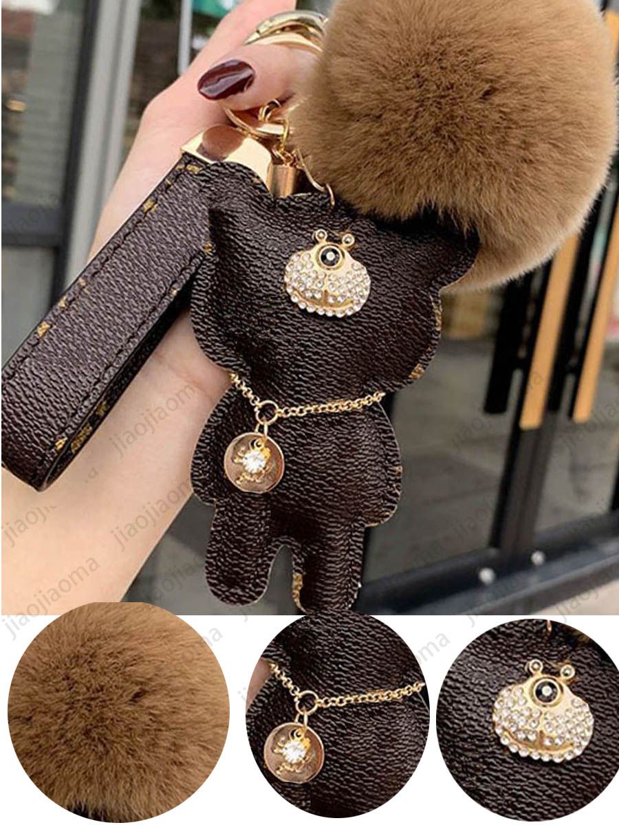 Luxury Bear Keychain Leather Bear Keychain for Designer -  New