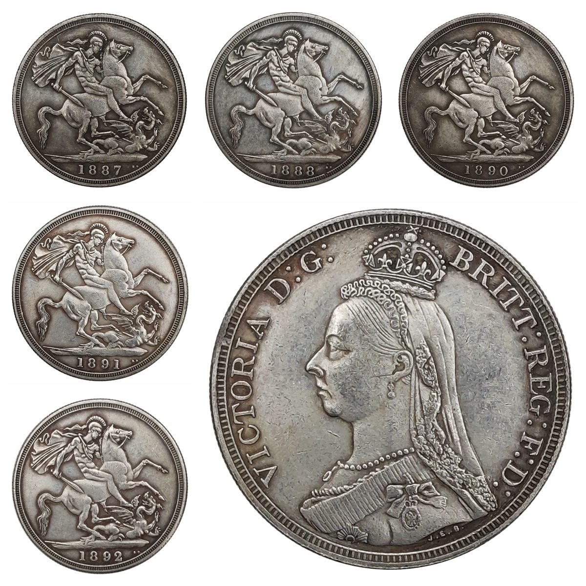 1887-1892 5 pièces