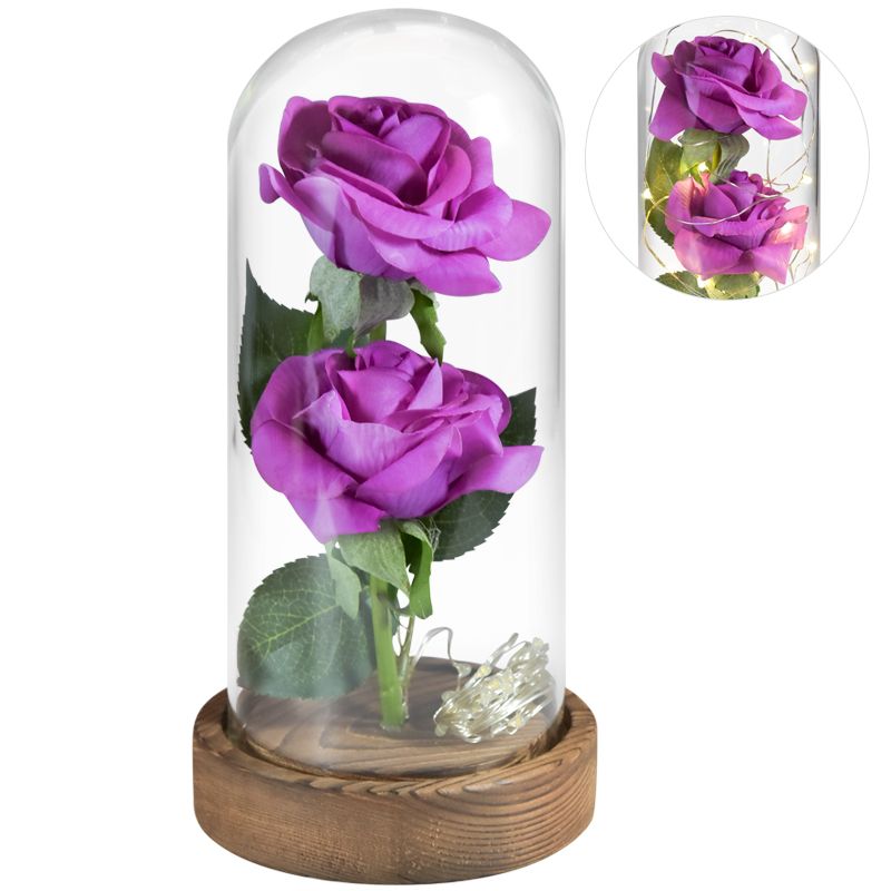 purple 2 roses