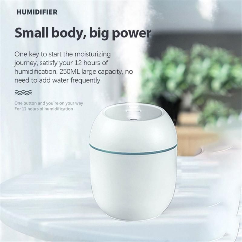 Mini-Humidifier-250ml-Small-Humidifier -Plants-Personal-7-Color-LED-Night-Light-2-Mist-Mode-Travel-Bedroom -Office-Desktop-Car-Home-Quiet-Humidifiers-S 