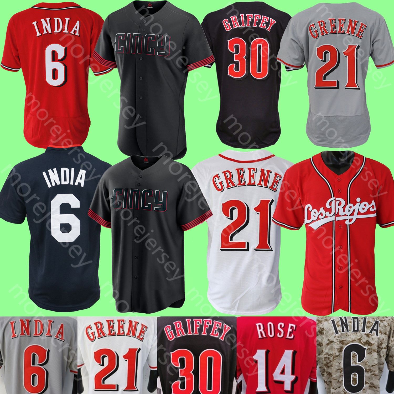 Hunter Greene -- Team Issued -- 2022 Los Rojos Jersey -- Size 44