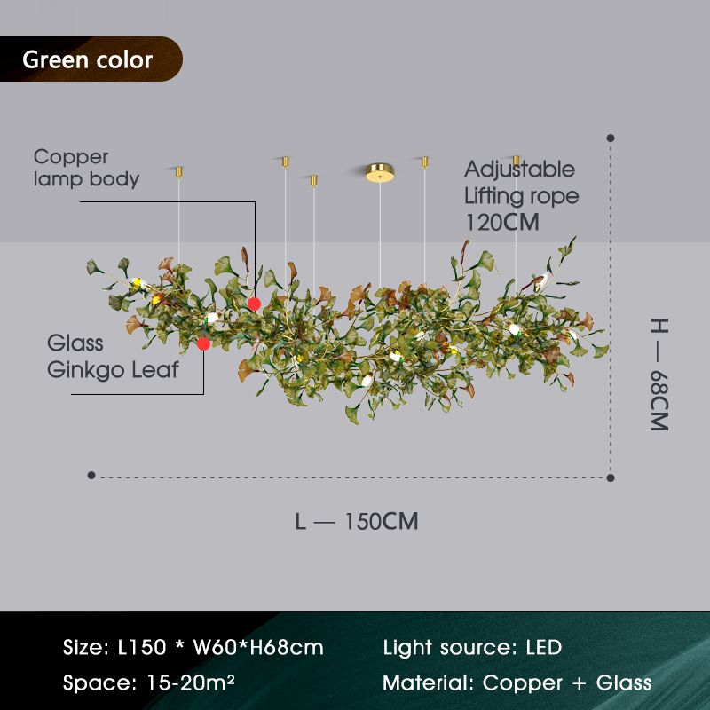 L150XW60XH68 Cobre de cobre branco verde frio