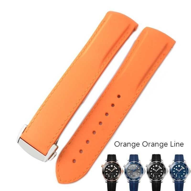 Orange Orange Line-22mm Silver Clasp