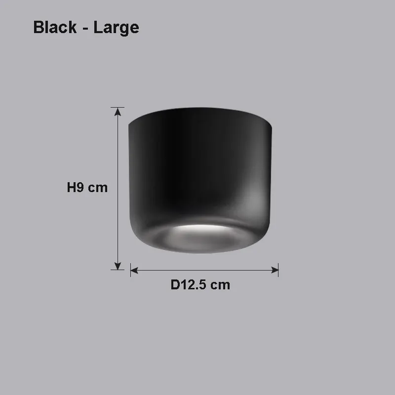 ブラック-D12.5x9cm温かい白