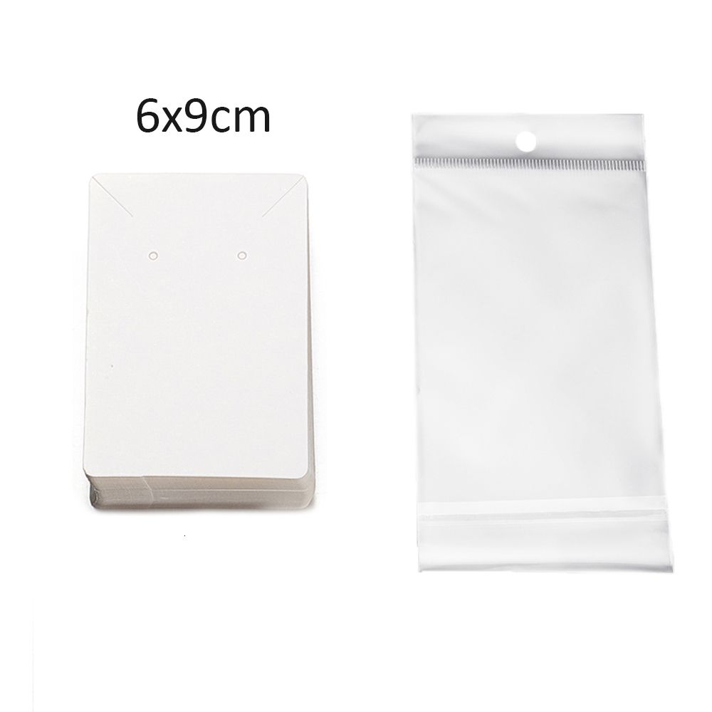 6x9 cm White-50pcs karta 50pcs torba