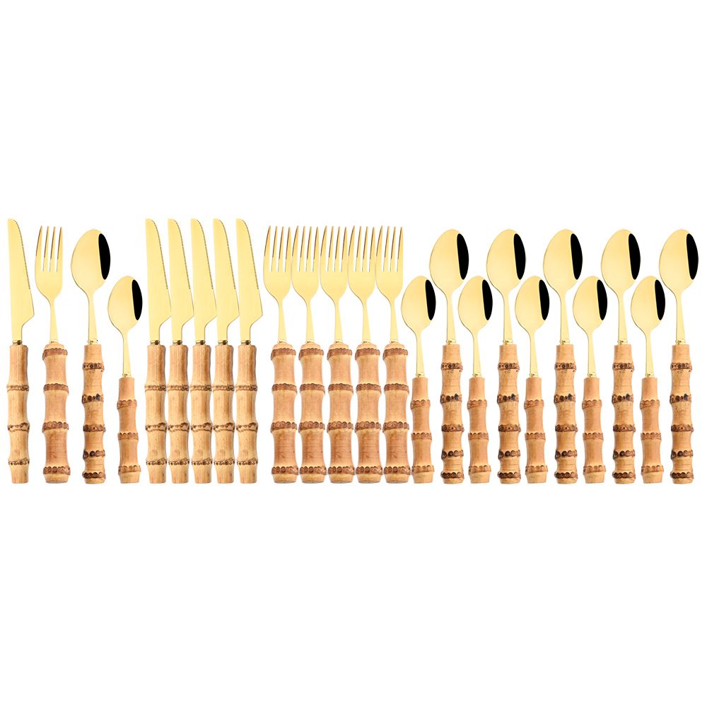 24pcs Bamboo Gold