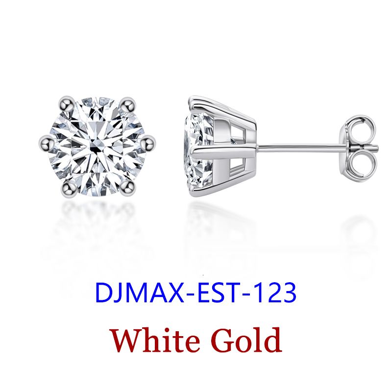 EST-123-WHITE GOLD-0.5CT (5MM) × 2PCS-BAG