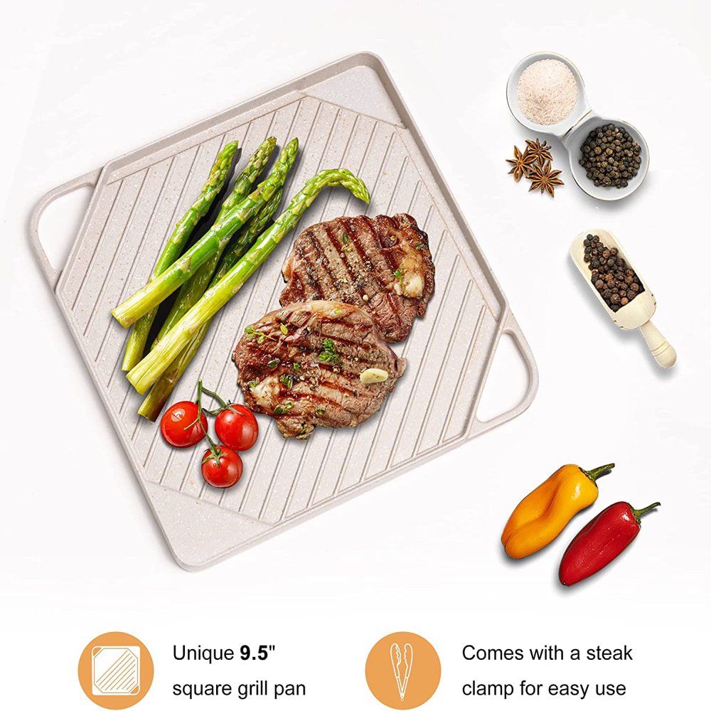 Non Stick Cookware Set White Pot And Pan Kit W/ Grill Pan By CookEase: Scratch  Resistant, Dishwasher Safe, Ergonomic Handles Ideal For Home Chefs And  Cooking Enthusiasts From Baohuikeji, $74.57